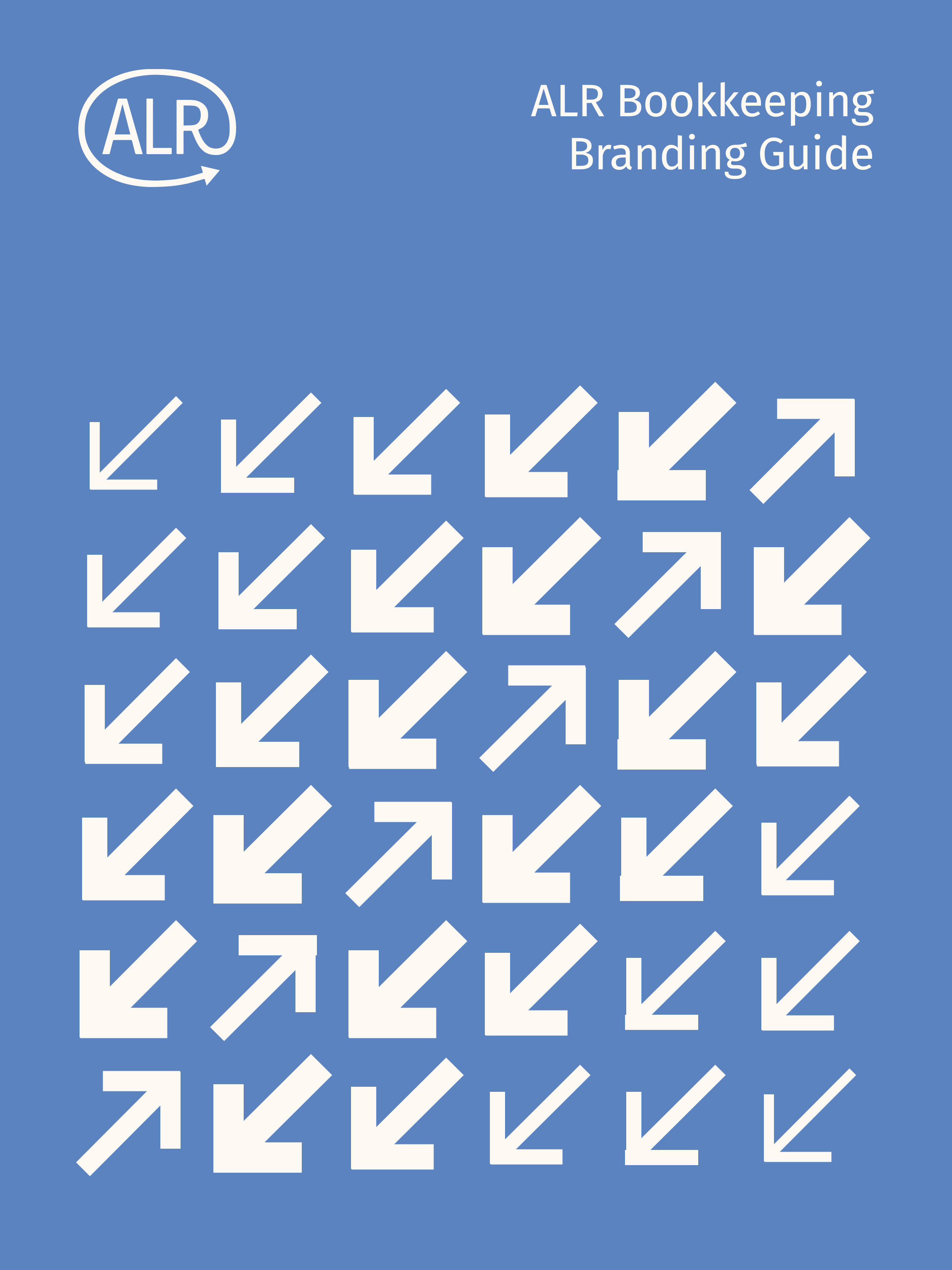 The cover of the ALR Bookkeeping brand guidelines